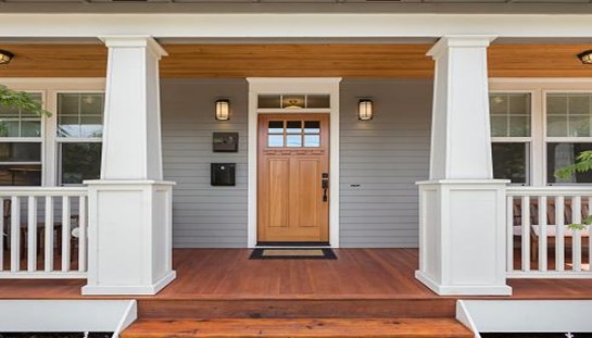 Front entrance to home. Curb appeal on a tight budget.